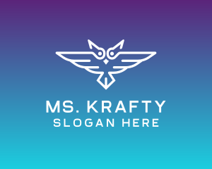 Modern Owl Fly Logo