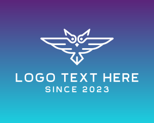 Flying - Modern Owl Fly logo design