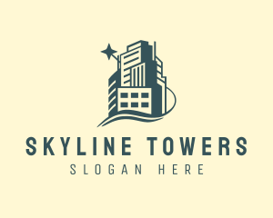 High Rise Urban Building logo design