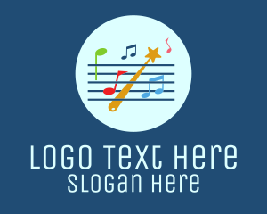 Musical Staff Notes Logo