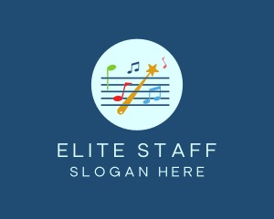 Musical Staff Notes logo design