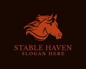 Equestrian Stallion Head logo design