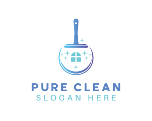 House Squeegee Cleaning logo design