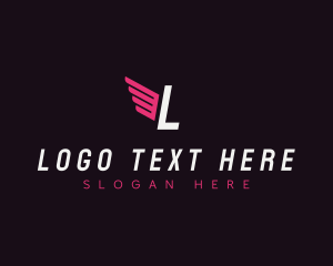 Express - Wings Logistics Courier logo design
