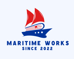 Learning Book Ship logo design