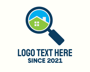 Housing - Magnifying Glass House logo design