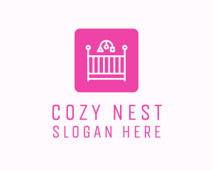 Crib - Baby Crib Cradle logo design