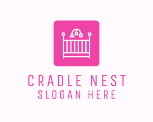 Baby Crib Cradle logo design