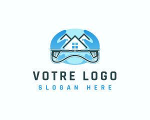 Pressure Washer House Housekeeping Logo