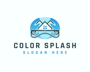 Pressure Washer House Housekeeping logo design