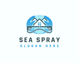 Pressure Washer House Housekeeping logo design