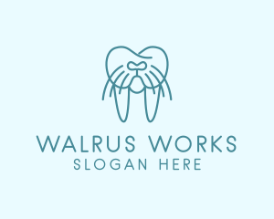 Walrus - Tooth Walrus Tusk logo design