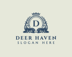 Royal Crown Deer logo design