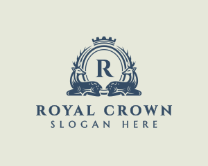 Royal Crown Deer logo design