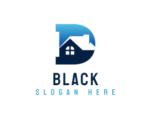 Architect - Letter D House Property logo design