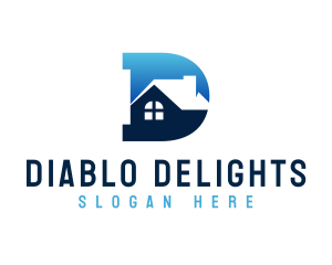 Letter D House Property logo design