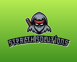 Ninja Warrior Assassin Character  logo design