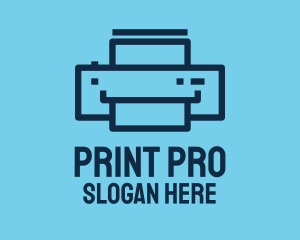 Printer - Simple Blue Printer logo design