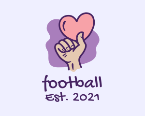Valentine - Valentine Heart Hand logo design