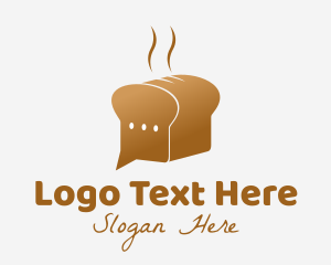Speech - Bread Delivery Chat logo design