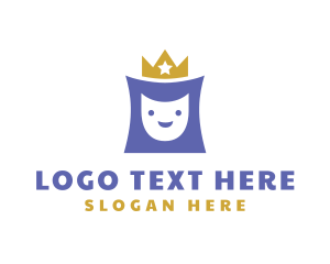 Monarchy - Crown Royalty Smile logo design