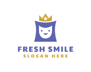 Crown Royalty Smile logo design