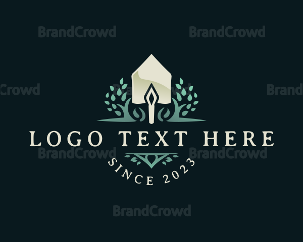 Landscaping Tree Shovel Logo