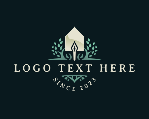 Tree - Landscaping Tree Shovel logo design