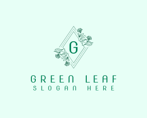 Floral Crest Leaf logo design