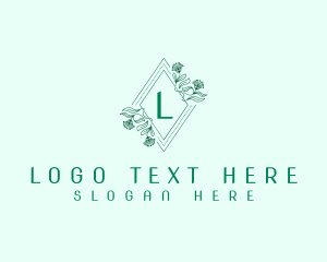 Leaves - Floral Crest Minimalist logo design