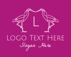 Heron - Minimalist Heron Letter logo design