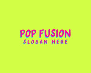 Pop - Neon Pop Graffiti logo design