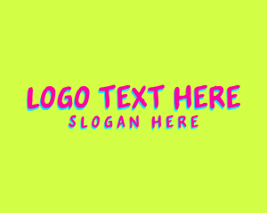 Wordmark - Neon Pop Graffiti logo design