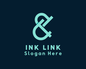 Ligature - Modern Geometric Ampersand logo design