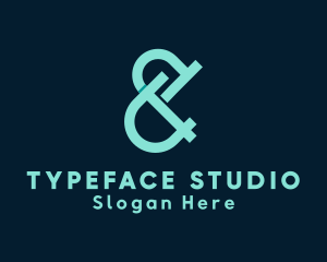 Font - Modern Geometric Ampersand logo design