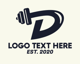 Fitness - Fitness Gym Letter D logo design