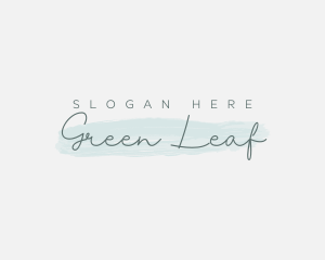 Green Feminine Cursive logo design