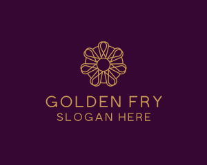 Golden Flower Ornament logo design