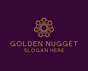 Golden Flower Ornament logo design