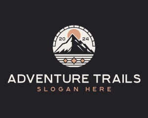 Trekking - Mountain Hiker Trekking logo design