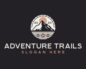 Mountain Hiker Trekking logo design