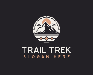 Hiker - Mountain Hiker Trekking logo design