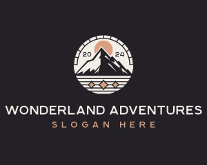 Mountain Hiker Trekking logo design