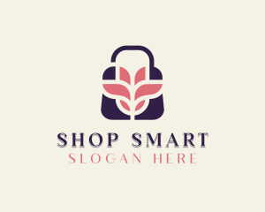 Shopping - Flower Shopping Bag logo design