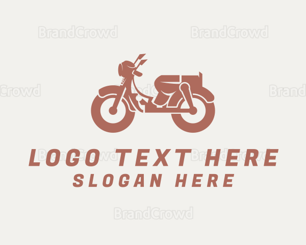 Retro Scooter Rider Logo