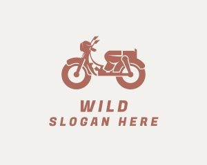 Antique - Retro Scooter Rider logo design