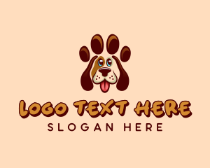 Grooming - Dog Veterinary Paw logo design