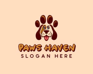 Dog Veterinary Paw logo design