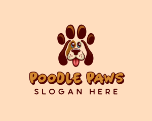 Dog Veterinary Paw logo design