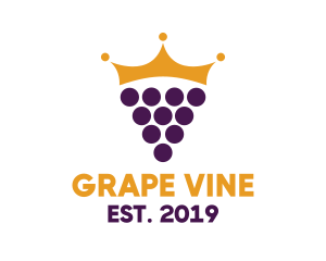 Grape - Fruit Grape Crown logo design